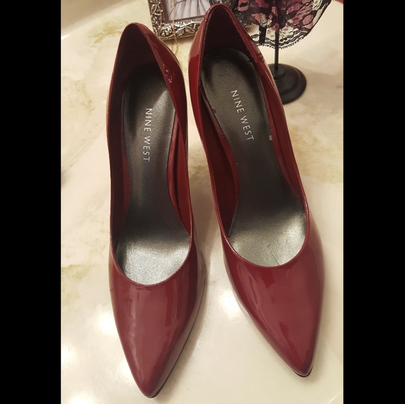 Nine West👠Rare Color Burgandy Moon - Picture 14 of 14